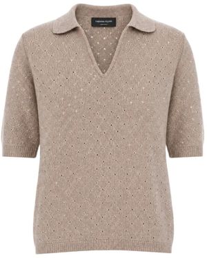 Fabiana Filippi Short-Sleeve Top - Natural