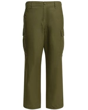 Beams Plus Cotton-Ripstop Cargo Trousers - Green