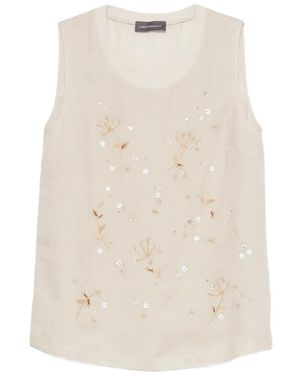 Lorena Antoniazzi Bead-Embellishment Top - White