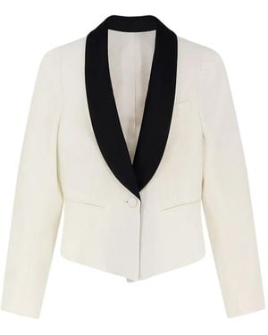 McQueen Blazer Con Solapas De Esmoquin - Blanco