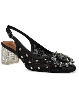 Kurt Geiger Embellished Polka-dot Court Shoes - Black
