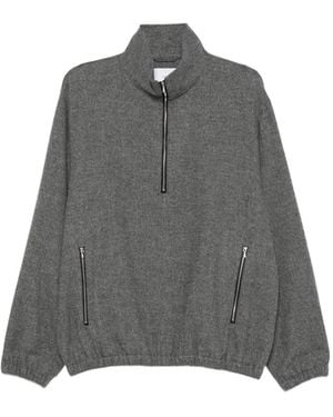 Ssstein Half-Zip Elasticated Sweatshirt - Grey