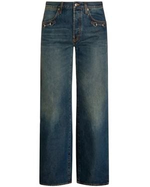 Gucci Horsebit Low-Waist Jeans - Blauw