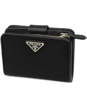 Prada Logo-Detail Wallet - Black