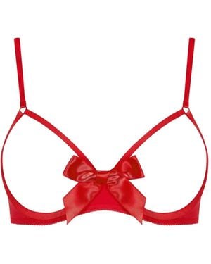 Maison Close Le Petit Secret Bow-Embellishment Bra - Red
