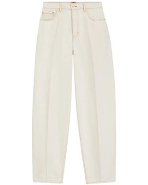 HUGO Topstitch Cotton Jeans - White