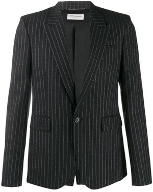 Saint Laurent Metallic Stripes Blazer - Black