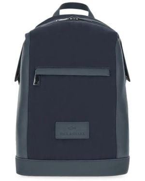 Paul & Shark Firenze Leather Suede Backpack - Blue