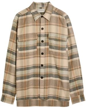 Oliver Spencer Check-Print Shirt - Natural