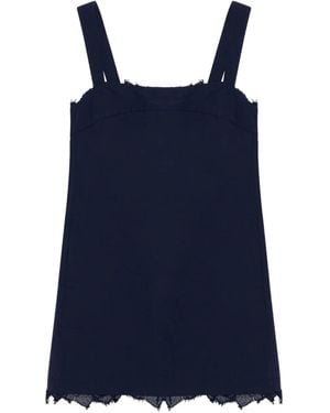 Jonathan Simkhai Sloan Minikleid mit Fransensaum - Blau