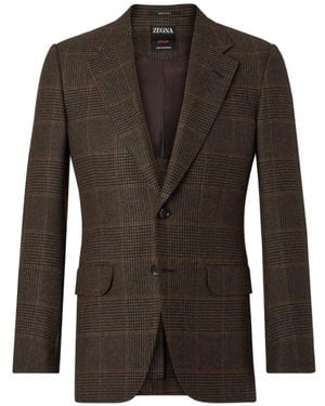 ZEGNA Dark And Oasi Cashmere Jacket - Brown