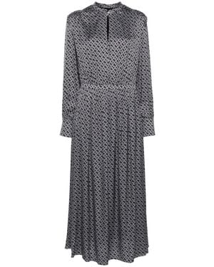 BOSS Vestido Midi Con Monograma - Gris