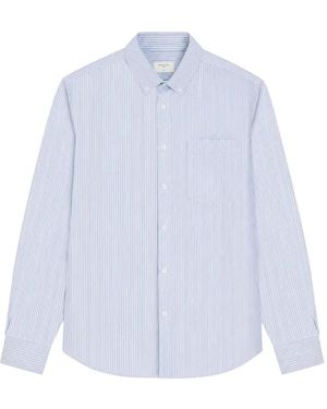 Percival Striped Button-Down Shirt - White