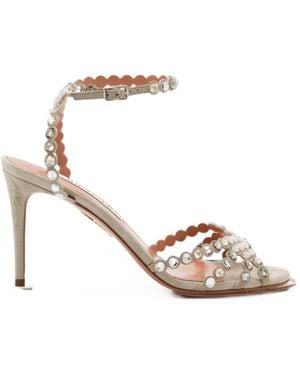 Aquazzura Tequila Heeled Sandals - White