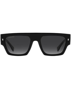 DSquared² Icon Sonnenbrille Mit Eckigem Gestell - Schwarz