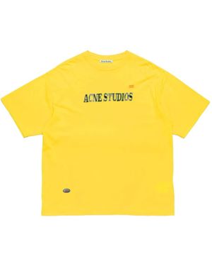 Acne Studios Cotton-Blend T-Shirt - Yellow