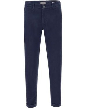 Re-hash Belt Loops Logo Patch Trousers - Blue