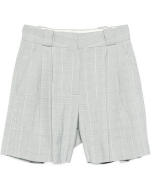 Blazé Milano Short After You Fell À Fines Rayures - White