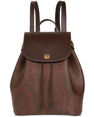 Etro Medium Arnica Paisley Backpack - Brown
