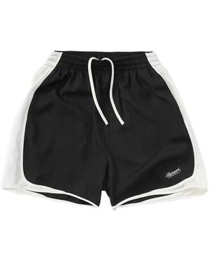 Represent Cruz Relaxed Fit Side-Stripe Shorts - Black
