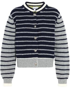 Barrie Grob Gestrickter Cardigan Mit Streifen - Blau