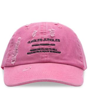 JUNGLES JUNGLES Cappello Da Baseball Con Effetto Vissuto - Rosa
