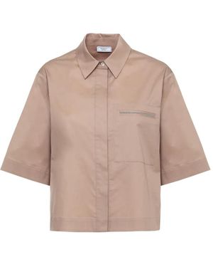 Peserico Pocket Detail Shirt - Natural