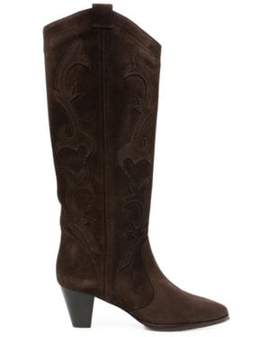 Ba&sh Botas Con Bordado - Marrón
