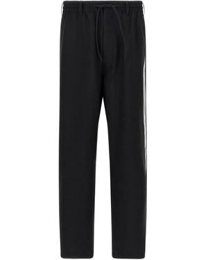 Y-3 サイドストライプ ドローストリングパンツ - ブラック