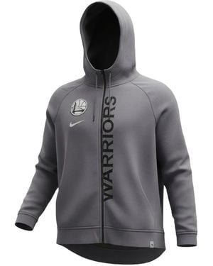 Nike Nba Golden State Warriors Full-Zip Hoodie - Gray