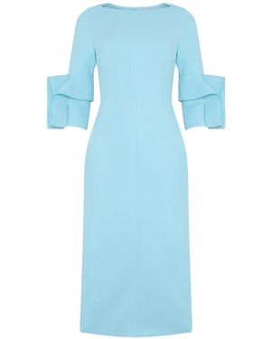 ROKSANDA Gerüschtes Eryl Midikleid - Blau