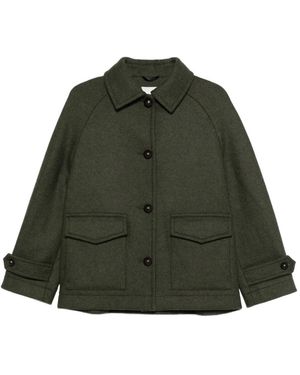 Circolo 1901 Button-Down Flap-Pocket Coat - Green