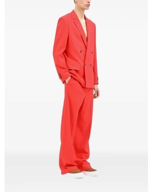 MSGM Double-Breasted Blazer - Red
