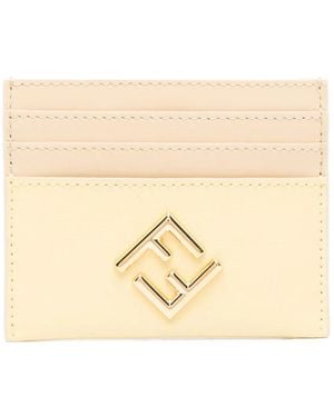 Fendi Kartenetui mit FF-Schild - Natur