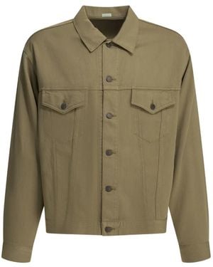 A.PRESSE 3Rd Type Button-Up Denim Jacket - Green