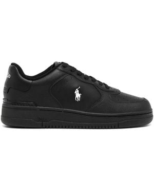 Polo Ralph Lauren Low Top Lace Trainers - Black