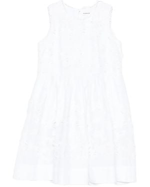 P.A.R.O.S.H. Embroidered Sleeveless Dress - White