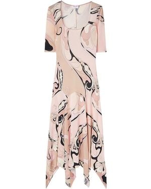 PUCCI Orchidee-Print Dress - Natural