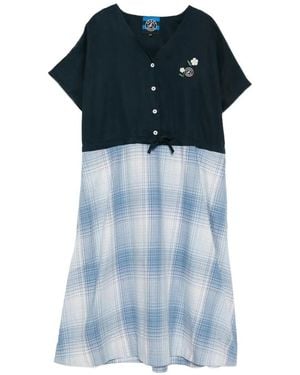 SPORT b. by agnès b. Short-Sleeves Midi Dress - Blue