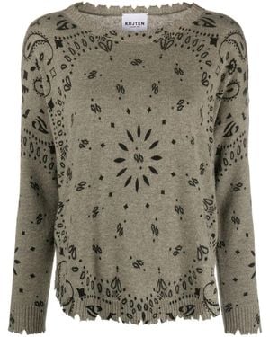 Kujten Crew-Neck Cashmere Jumper - Grey