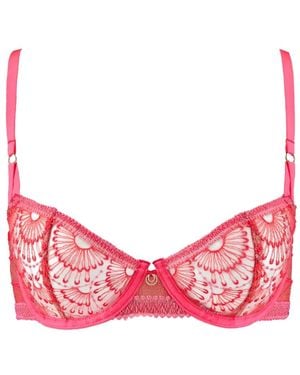 Aubade Embroidered-Lace Bra - Pink
