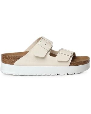 Birkenstock Arizona Flex Platform Sandals - White