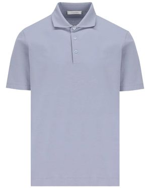 Cruciani Polo Con Tre Bottoni - Blu