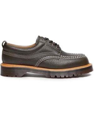 Dr. Martens Lowell Contrast-Stitch Derby Shoes - Brown