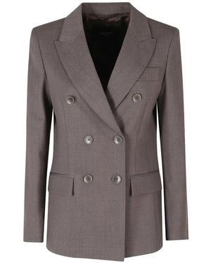 Seventy Double-Breasted Peak-Lapels Blazer - Gray
