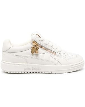 Palm Angels University Leather Trainers - White