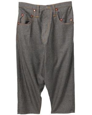 Junya Watanabe Levi's Cropped Bold Check Trousers - Grey