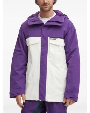 Burton Veste De Ski Color Block À Capuche - Purple
