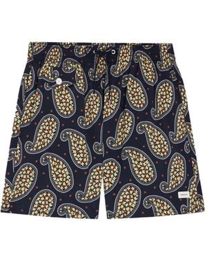 Fursac Paisley-Print Swim Shorts - Blue