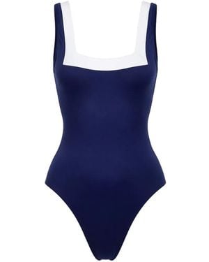 Banana Moon Square Neck Swimsuit - Blue